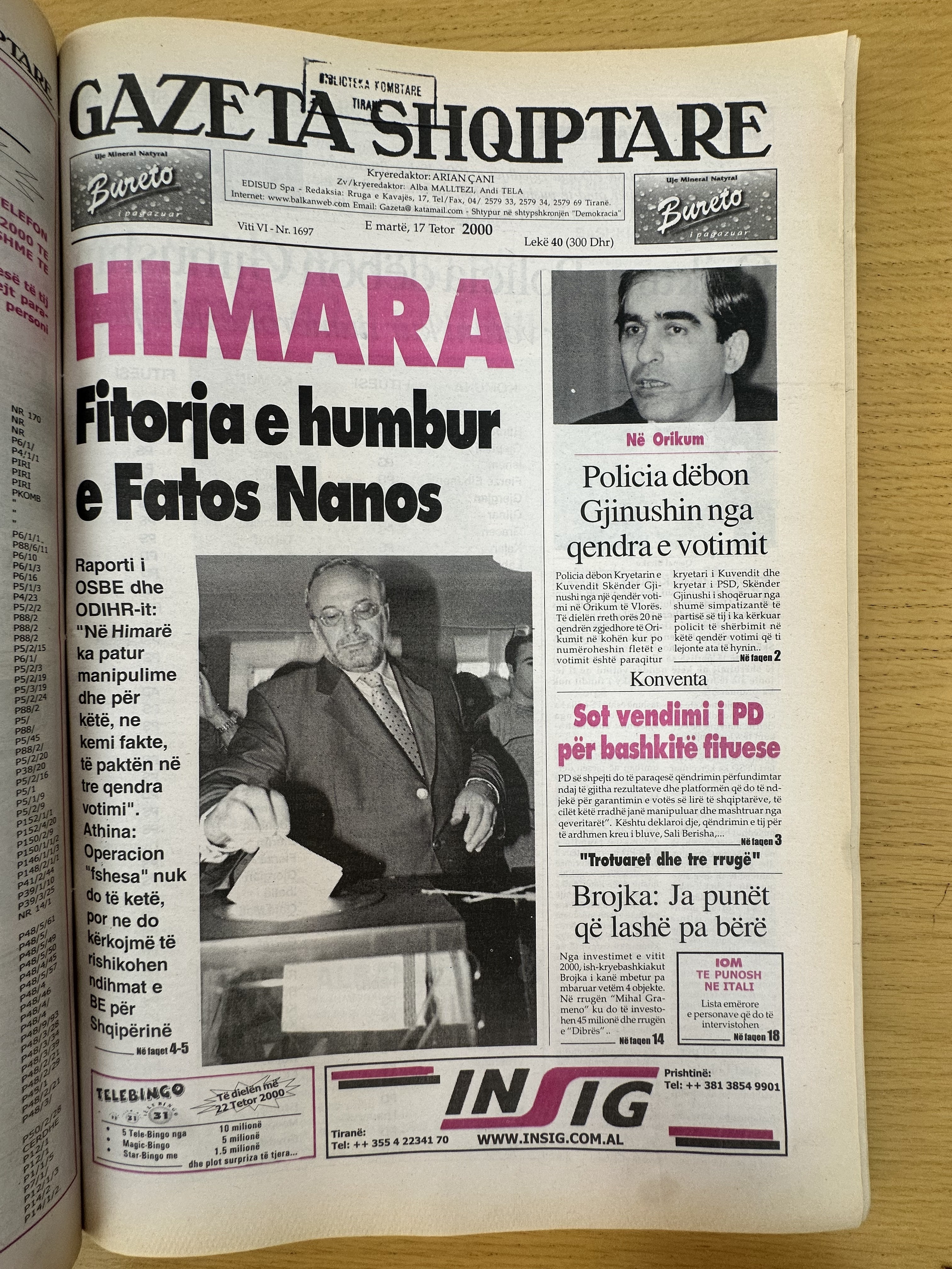 Gazeta Shqiptare 2000-10-17
